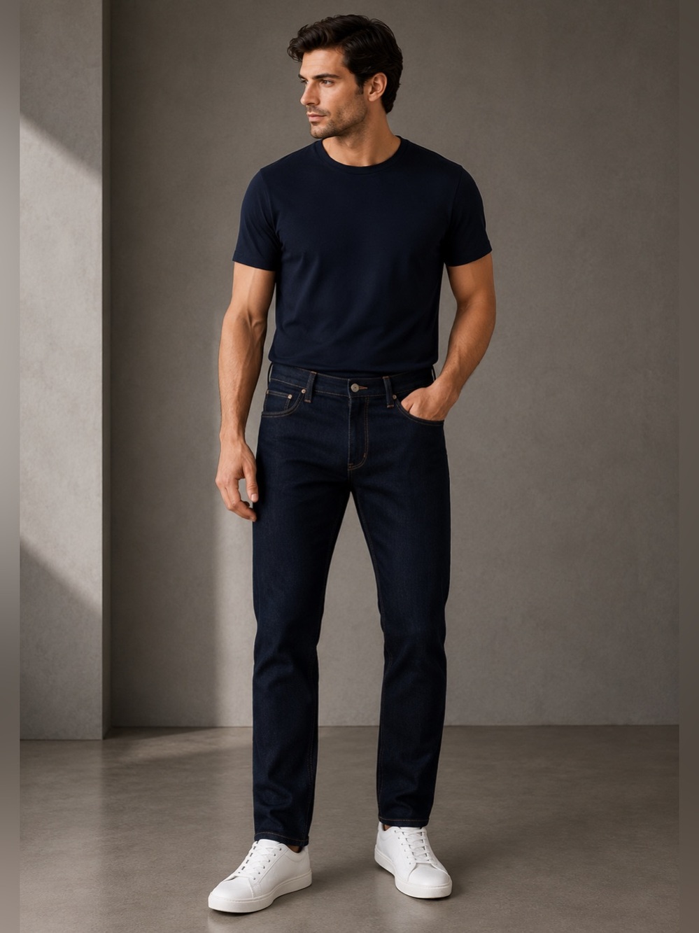 UNIQLO Dark Wash Straight Fit Jeans - Size 33